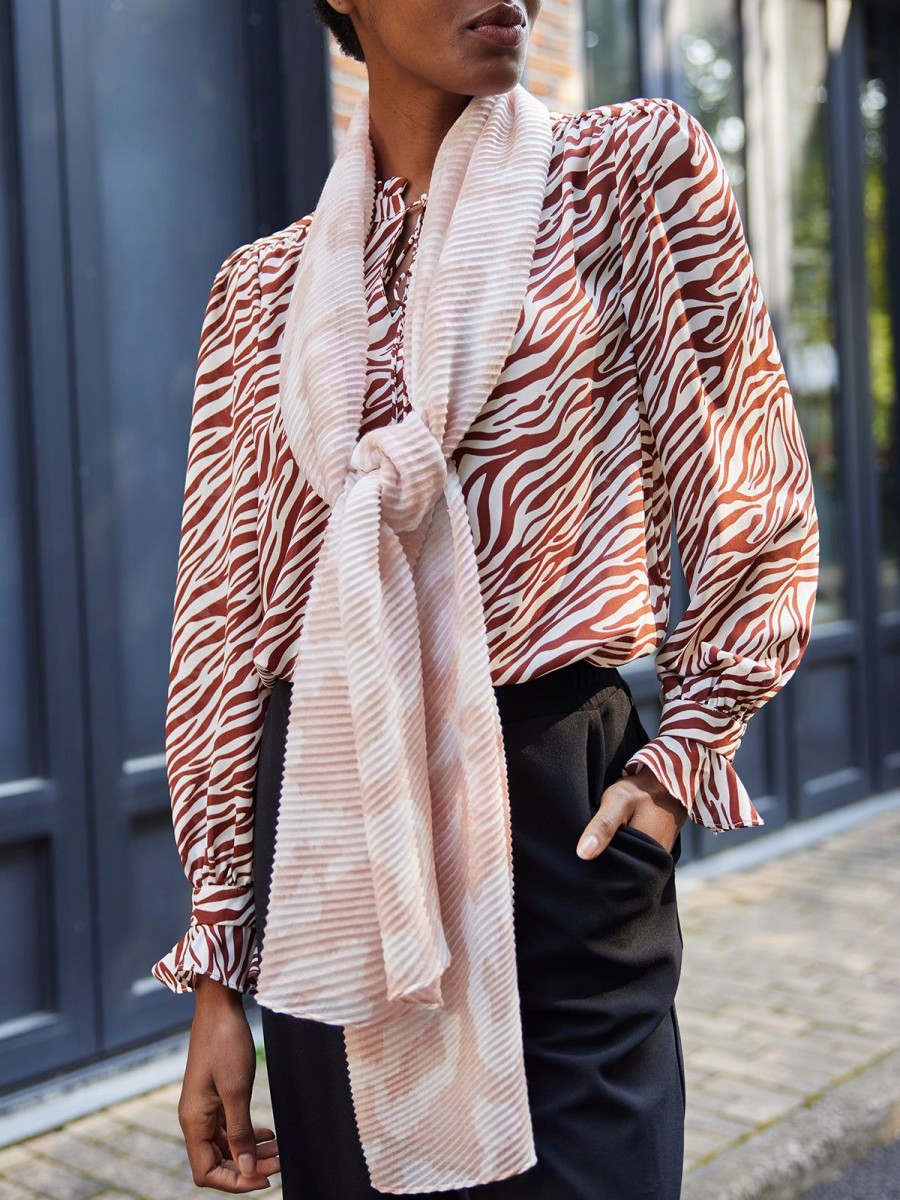 Accessories 89th + Madison | Leopard Print Scarf Pink Leopard