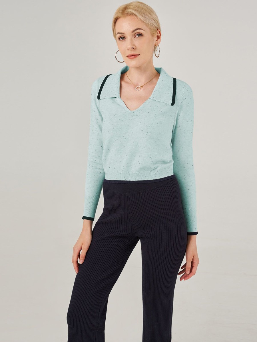 Women Adyson Parker | Knitted Polo Pullover