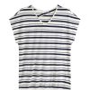 Women Daily Thread | Stripe Dolman Sleeve V-Neck Top Navy/Neutral