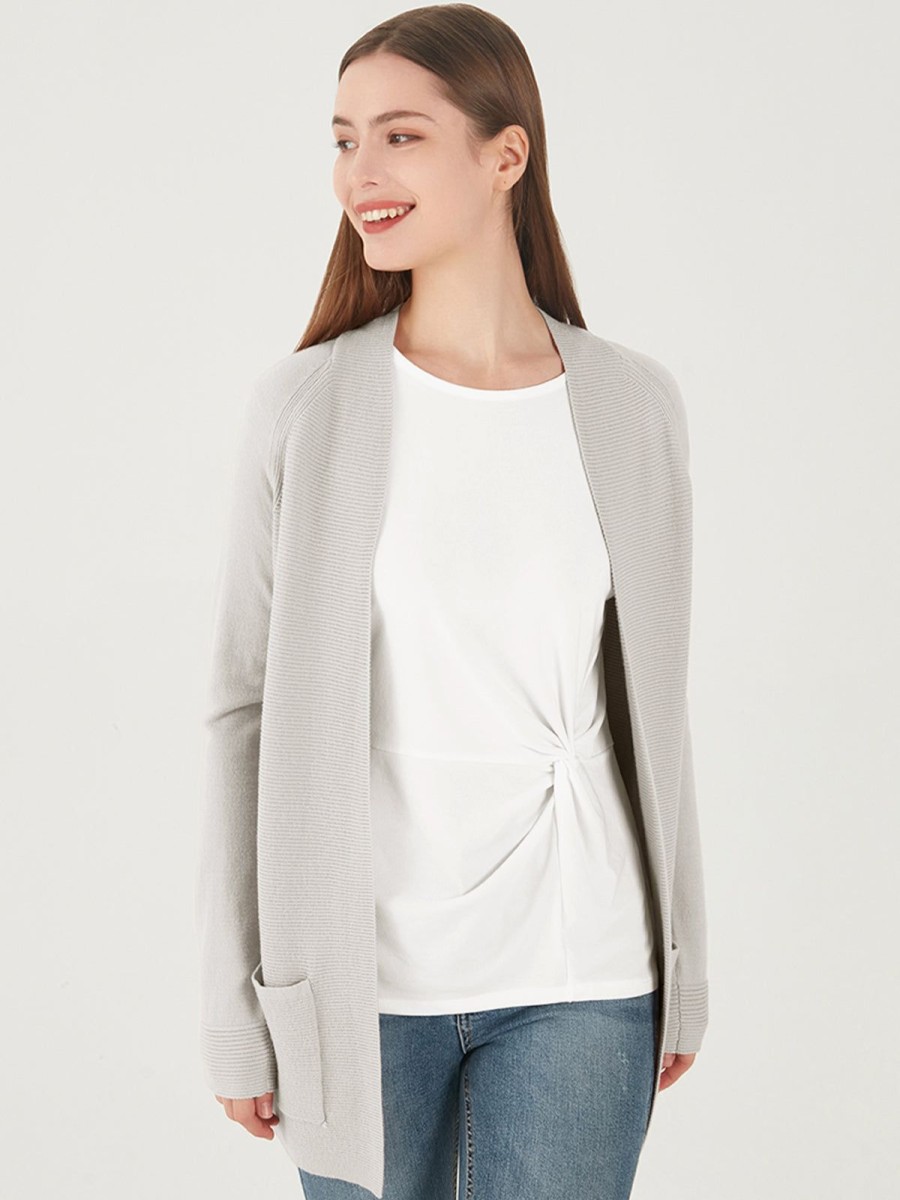 Women 89th + Madison | Raglan Sleeve Open Cardigan