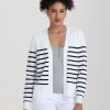 Women 89th + Madison | Button Cuff Stripe Cardigan