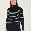 Women 89th + Madison | Stripe Mockneck Pullover