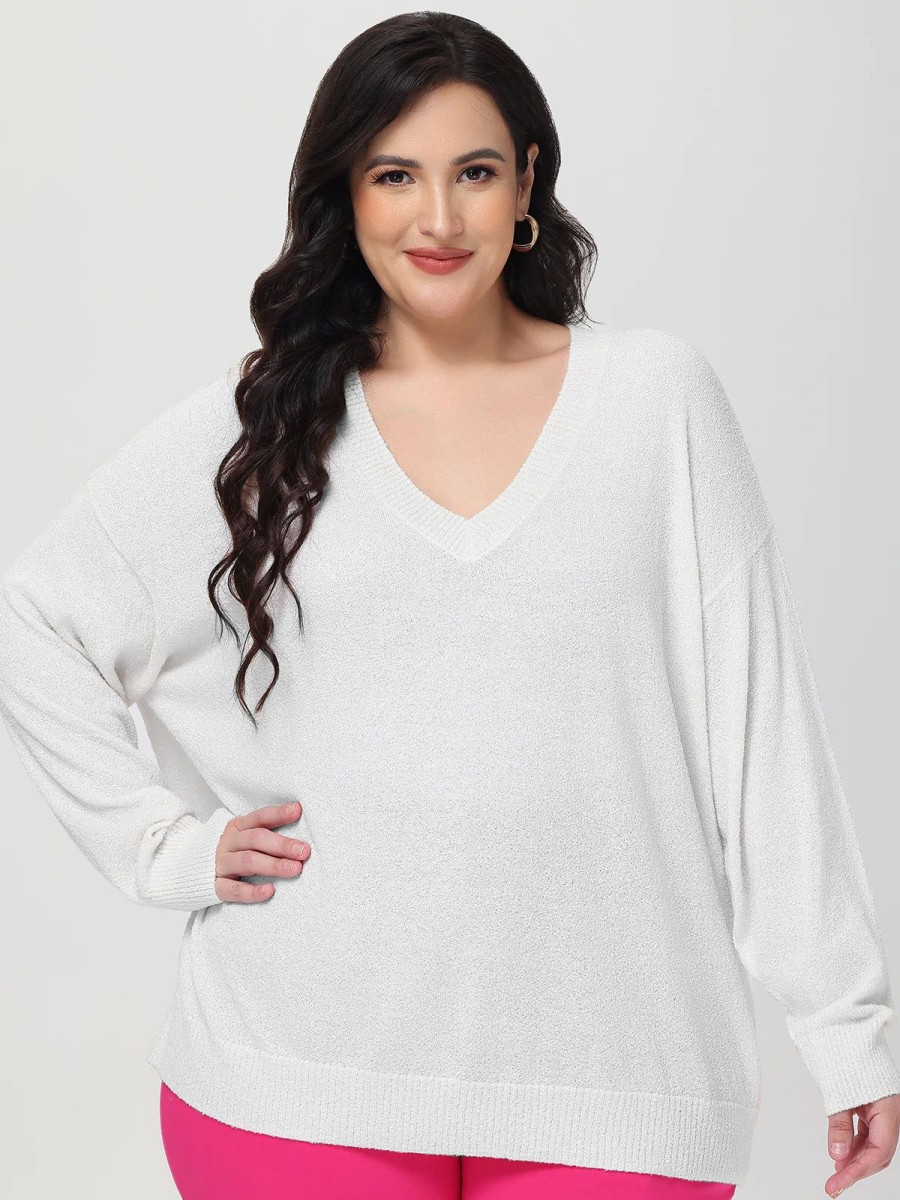 Women 89th + Madison | V-Neck Drop Shoulder Pullover