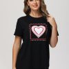 Women 89th + Madison | Heart Graphic Tee Jet Black