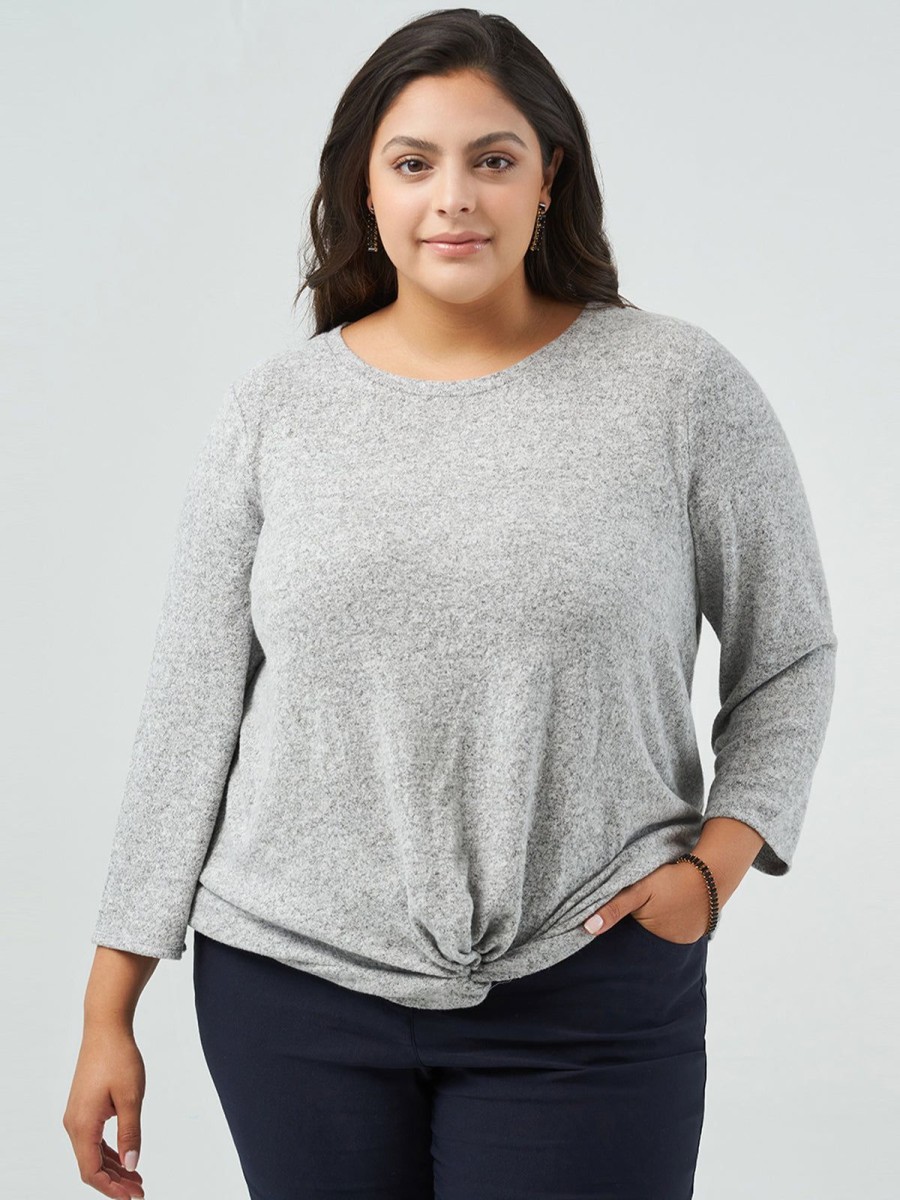 Women 89th + Madison | 3/4 Sleeve Crewneck Top